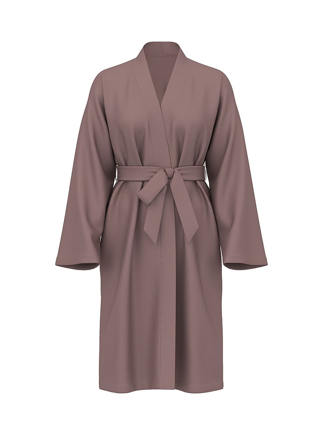 vs Victoria's Secret Satin Midi Robe Cloudy Grey 3 of 3 