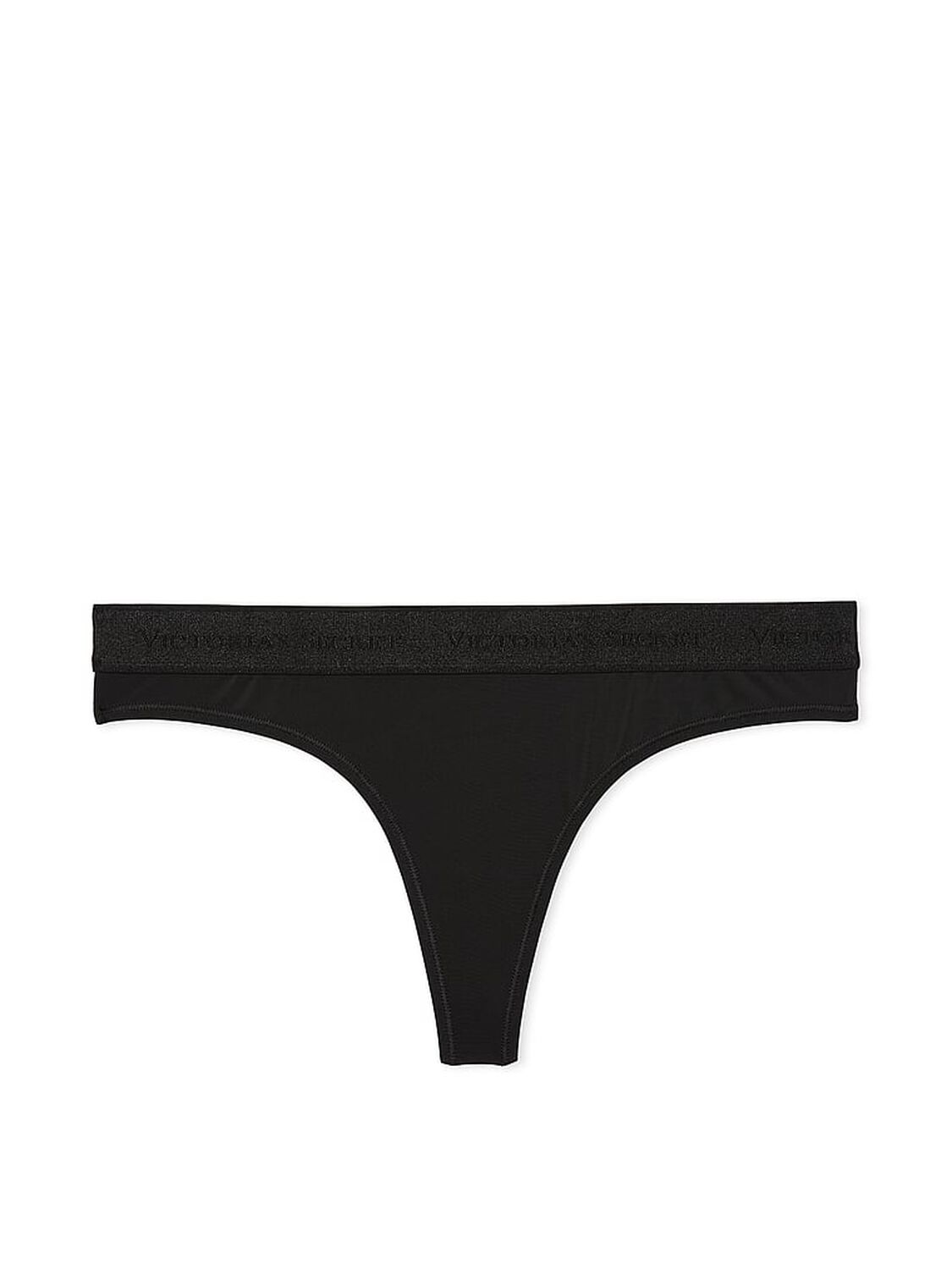 vs Cotton Logo Thong Panty Black 1 of 1 