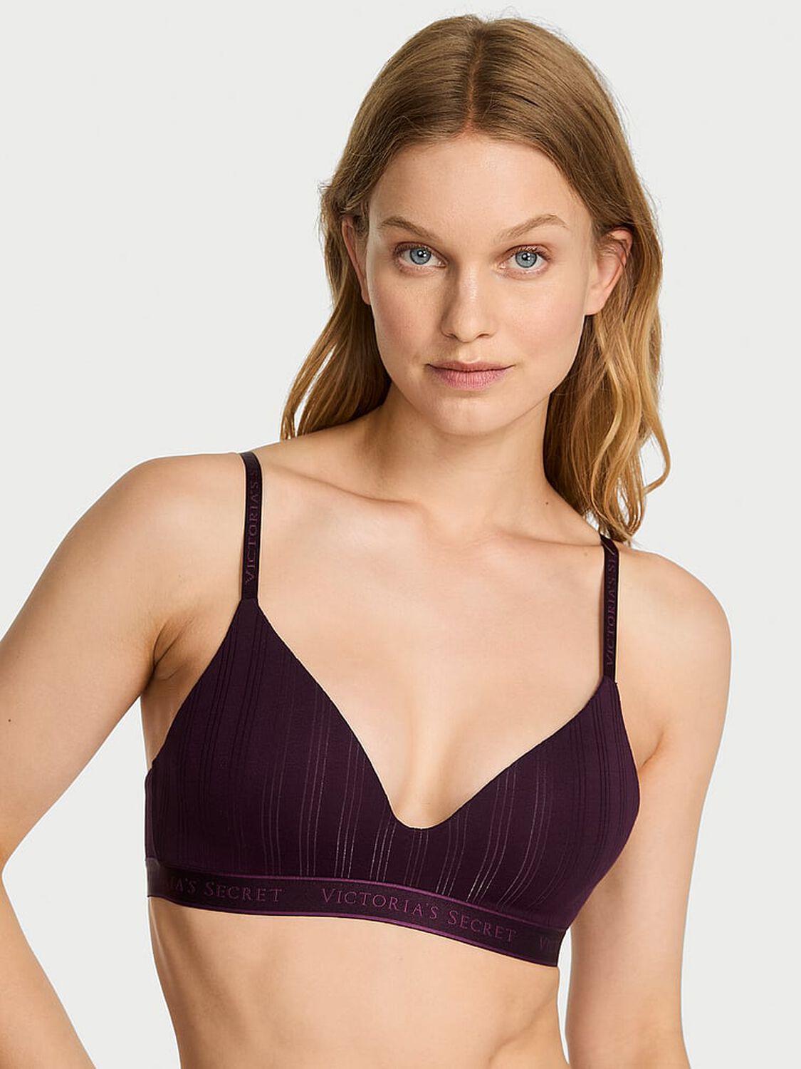 vs The T-Shirt Ultra-Fine Modal Lightly Lined Wireless Bra Winter Wine 1 of 3 