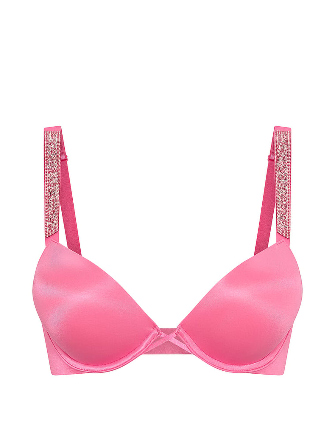 vs Very Sexy Bombshell Logo Shine Strap Add-2-Cups Push-Up Bra Bombshell Pink 3 of 3 