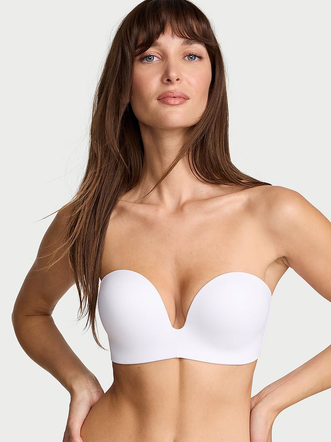 vs Victoria's Secret Bare Bombshell Add-2-Cups Push-Up Strapless Bra Vs White 1 of 4 