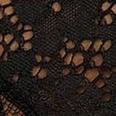 Lace & Mesh Brazilian Panty, Black, swatch