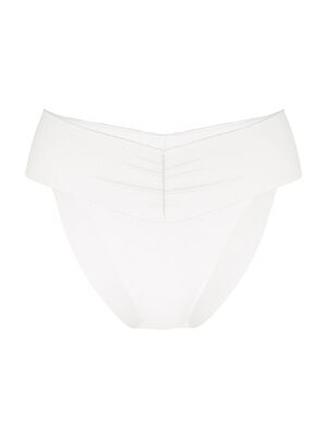 Essential Cinched High-Waist Bikini Bottom