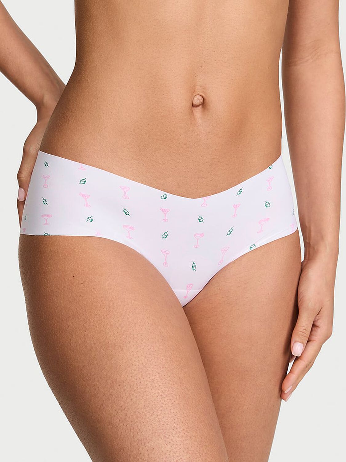 vs No-Show No-Show Cheeky Panty White Ground Martinis 1 of 2 