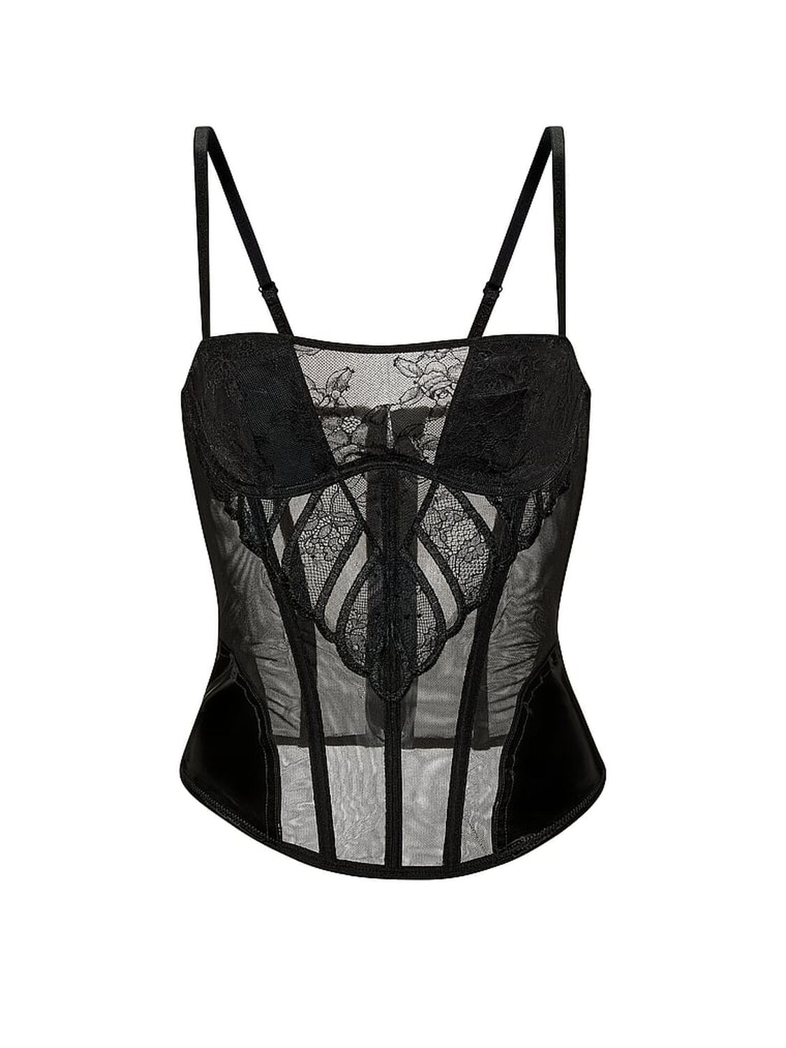 vs Very Sexy Sex-Ray Embroidery Corset Top Black 3 of 4 