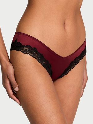 Lace-Trim High-Leg Cheeky Panty