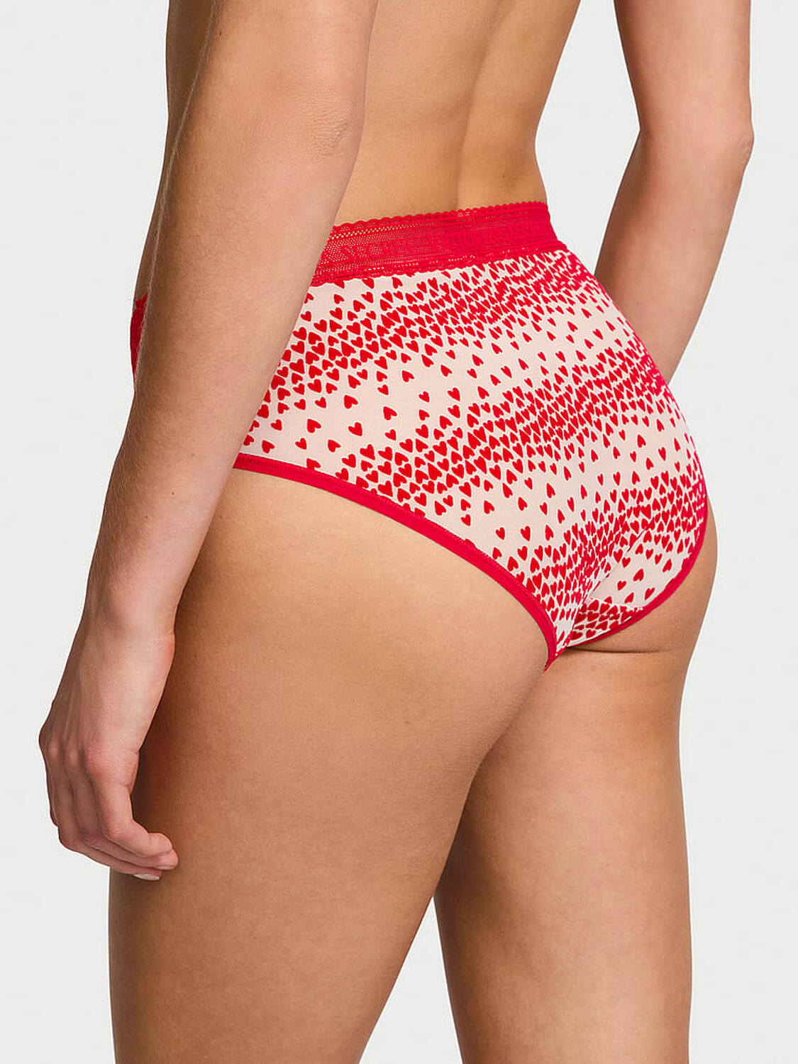 vs Cotton Logo Flocked Hearts Hiphugger Panty 2 of 3 