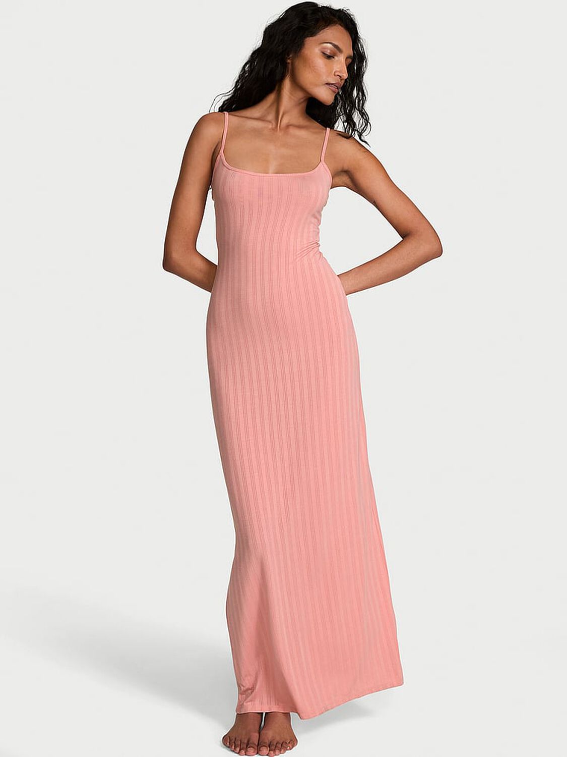 vs Victoria's Secret SoSoft&trade; Modal Ultra-Fine Maxi Slip Dress Blush 1 of 2 
