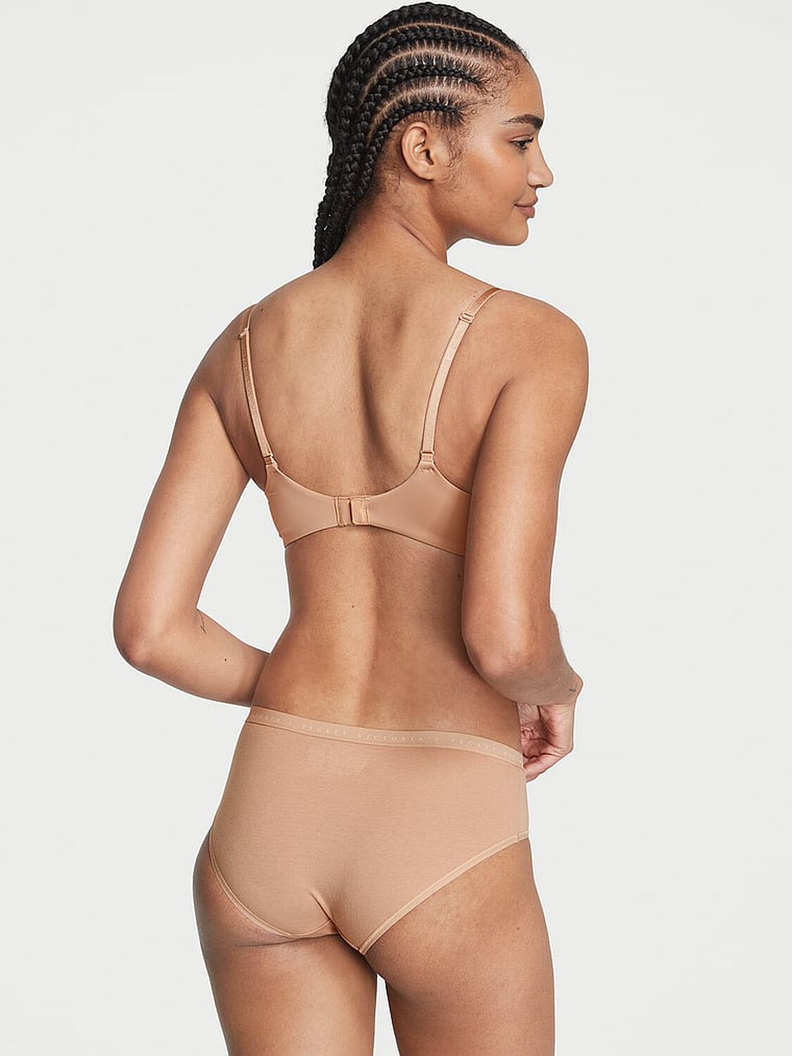 vs Victoria's Secret Stretch Cotton Hiphugger Panty Praline 2 of 3 