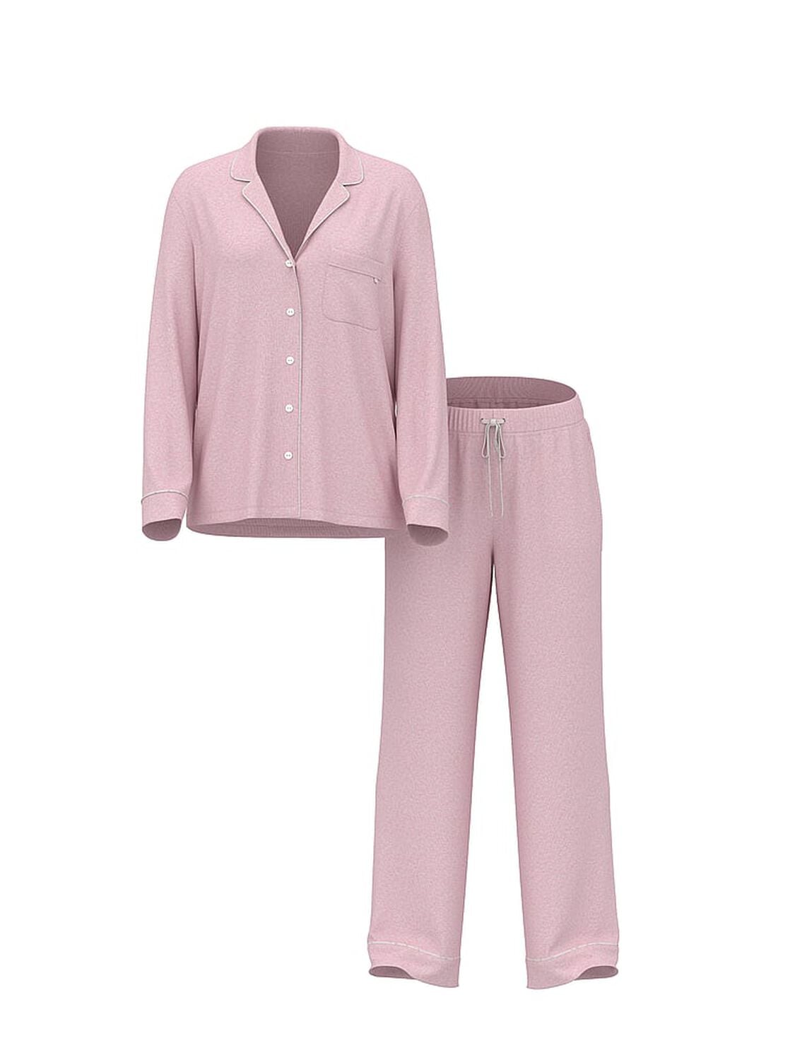 vs Victoria's Secret SoSoft&trade; Modal Long Pajama Set Heather Pink Petal 3 of 3 