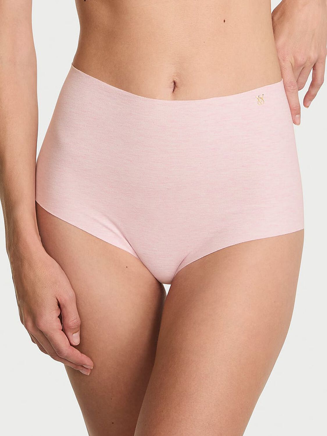 vs No-Show No-Show Cotton High-Waist Brief Panty Heather Pink Petal 1 of 1 