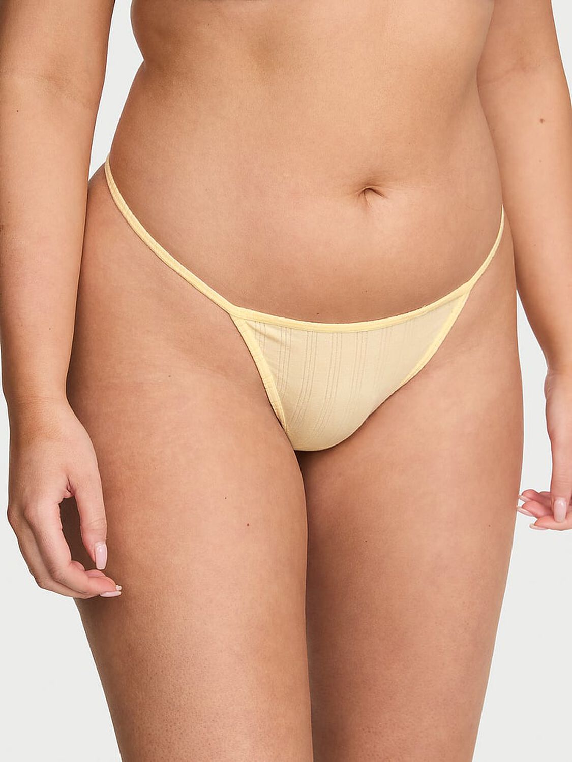 vs Victoria's Secret SoSoft&trade; Modal Ultra-Fine V-String Panty Sunny Honey 1 of 2 