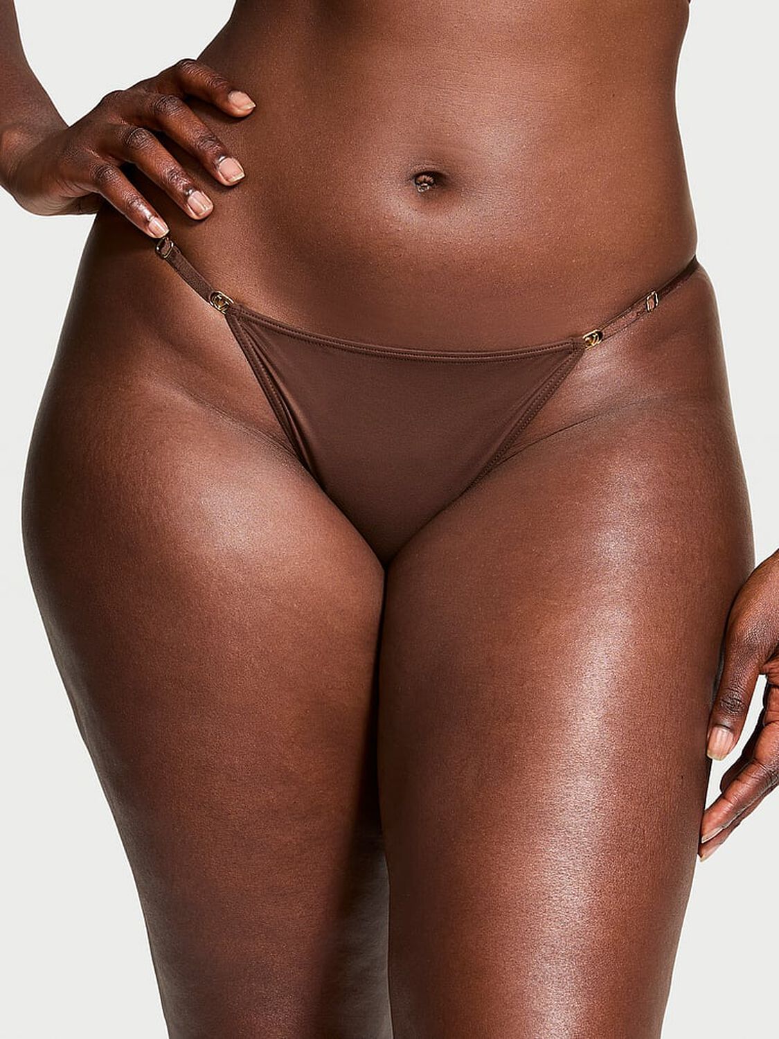 vs Dream Angels Smooth Adjustable String Bikini Panty Ganache 1 of 4 