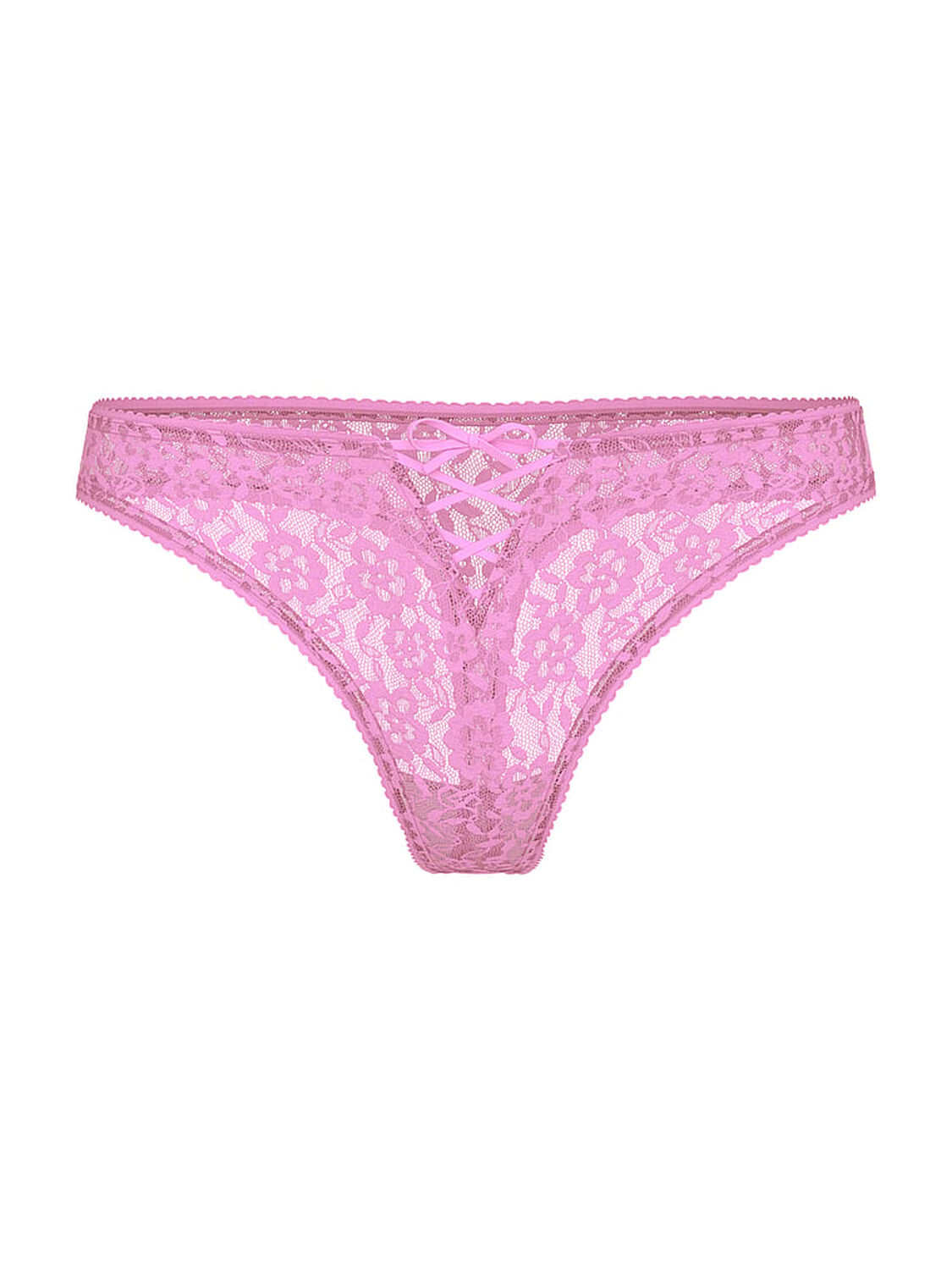 vs The Lacie Lacie Lace-Up Bow Thong Panty Pink Lilac 3 of 4 
