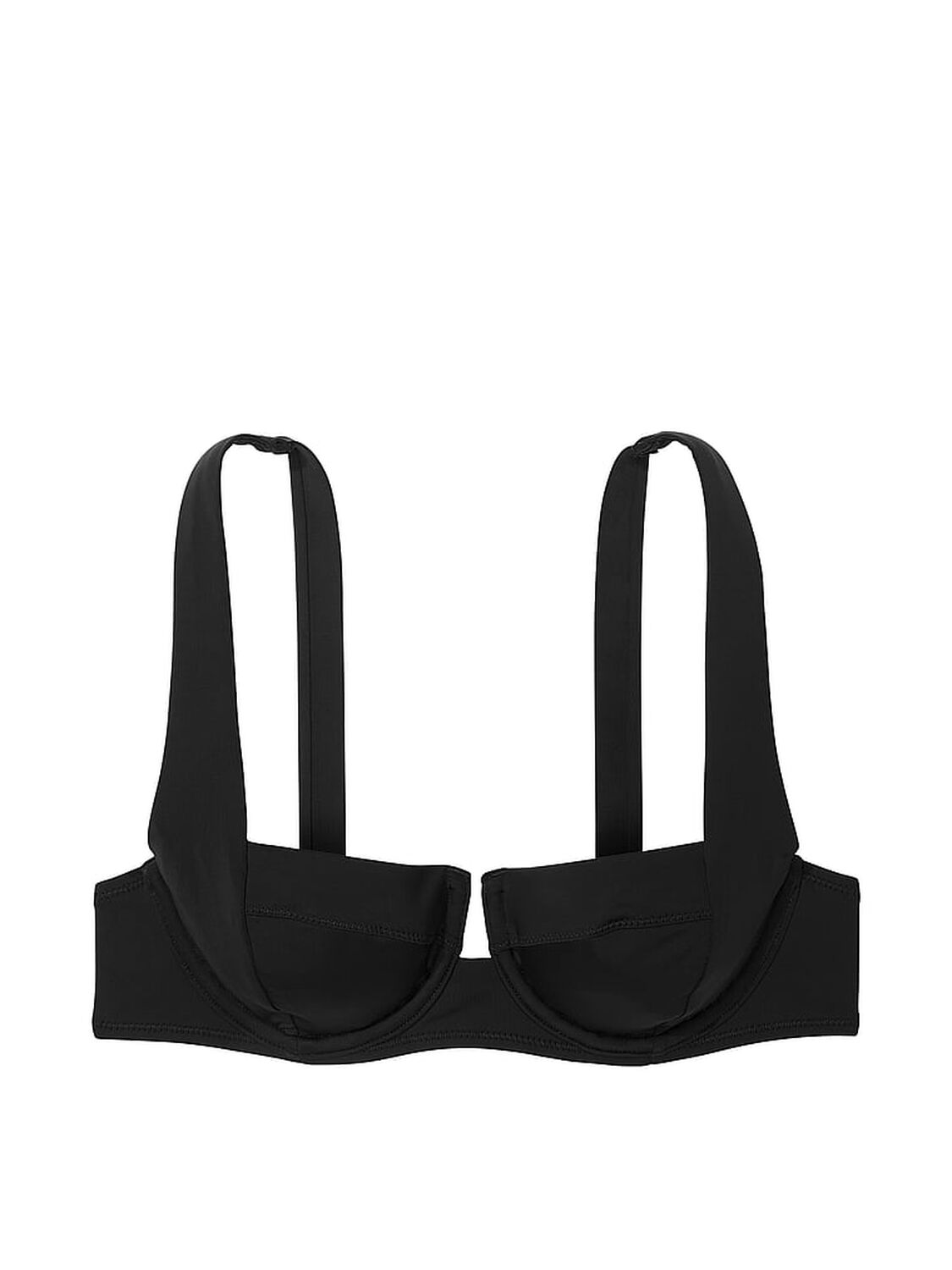 vs Victoria's Secret Swim Essential Full-Coverage Bikini Top Pure Black 3 of 3 