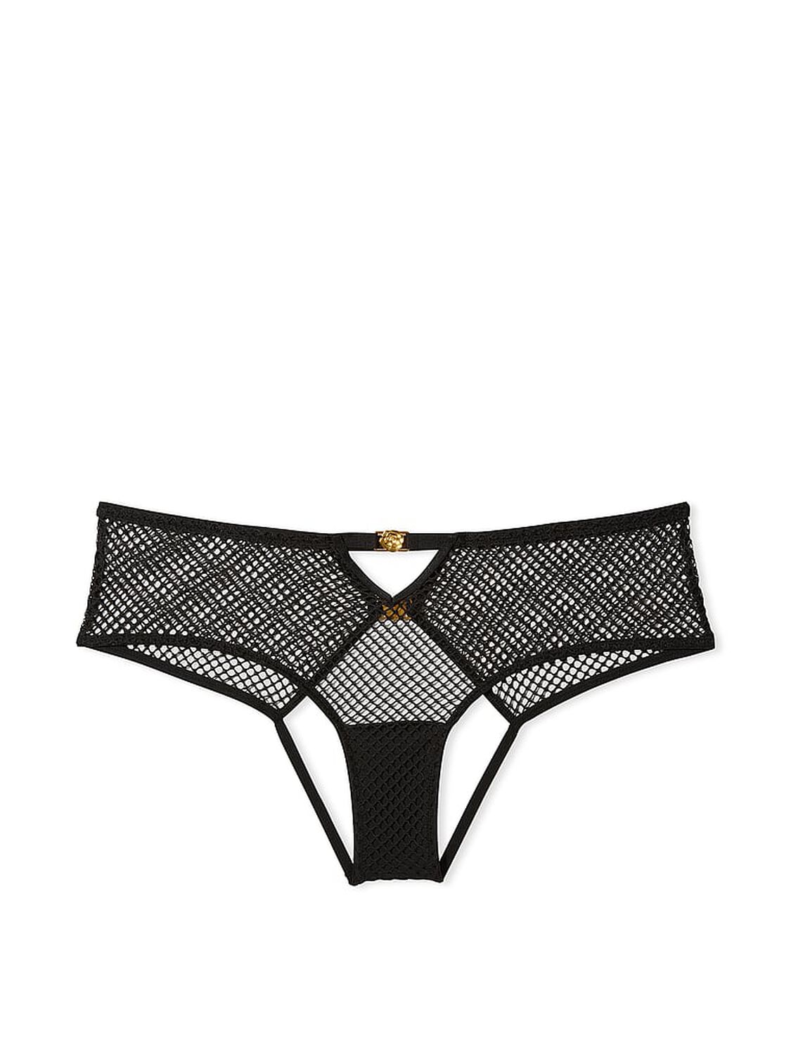 vs Very Sexy Open-Back Fishnet Cheeky Panty Black 3 of 4 