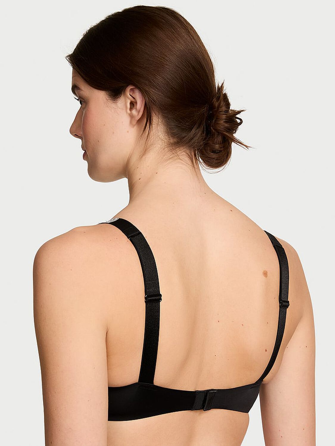 vs Very Sexy Bombshell Logo Shine Strap Add-2-Cups Push-Up Bra Black 2 of 3 