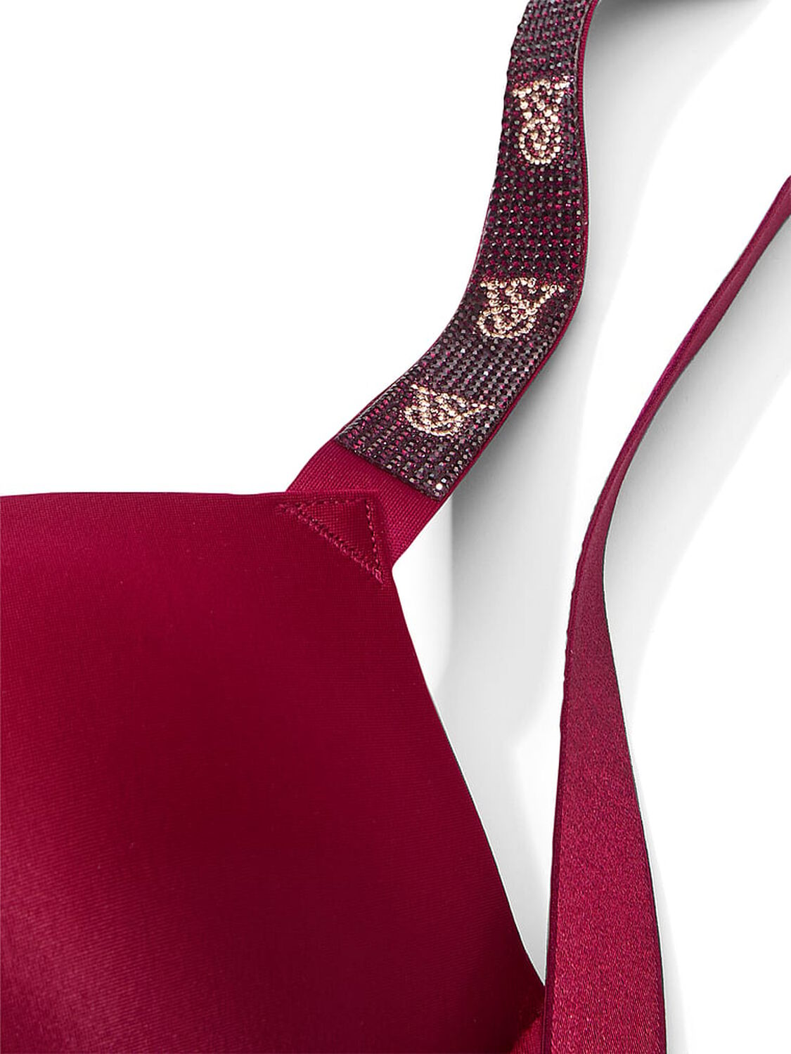 vs Very Sexy Bombshell Shine Strap Add-2-Cups Push-Up Bra Campari Red 4 of 4 
