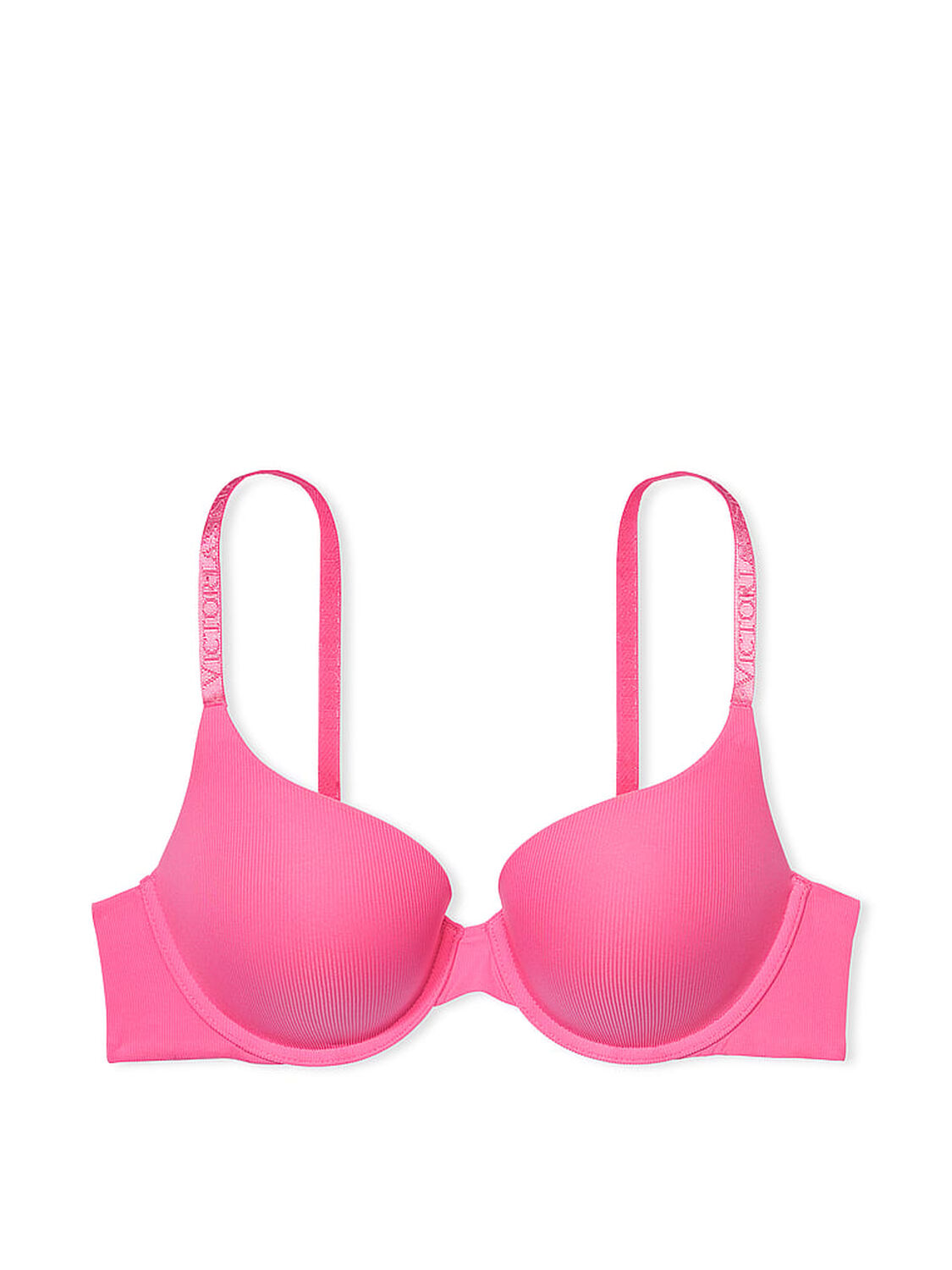 vs The T-Shirt Push-Up Perfect Shape Micro-Rib Bra Hollywood Pink 3 of 4 
