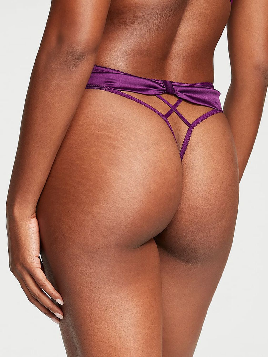 vs Very Sexy Crotchless Lace-Up Bow-Back Thong Panty 2 of 5 