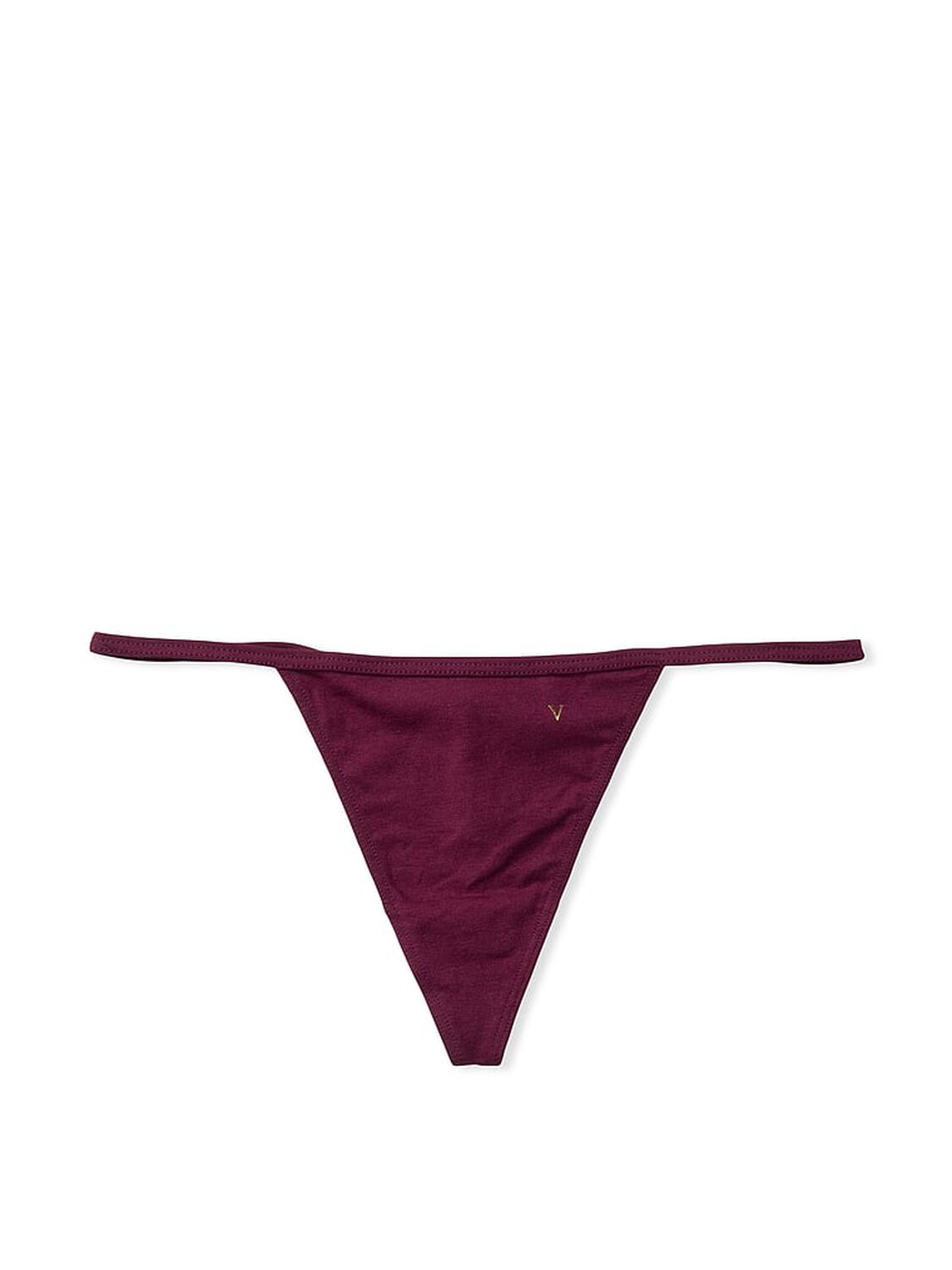 vs Victoria's Secret Stretch Cotton V-String Panty Kir 3 of 4 