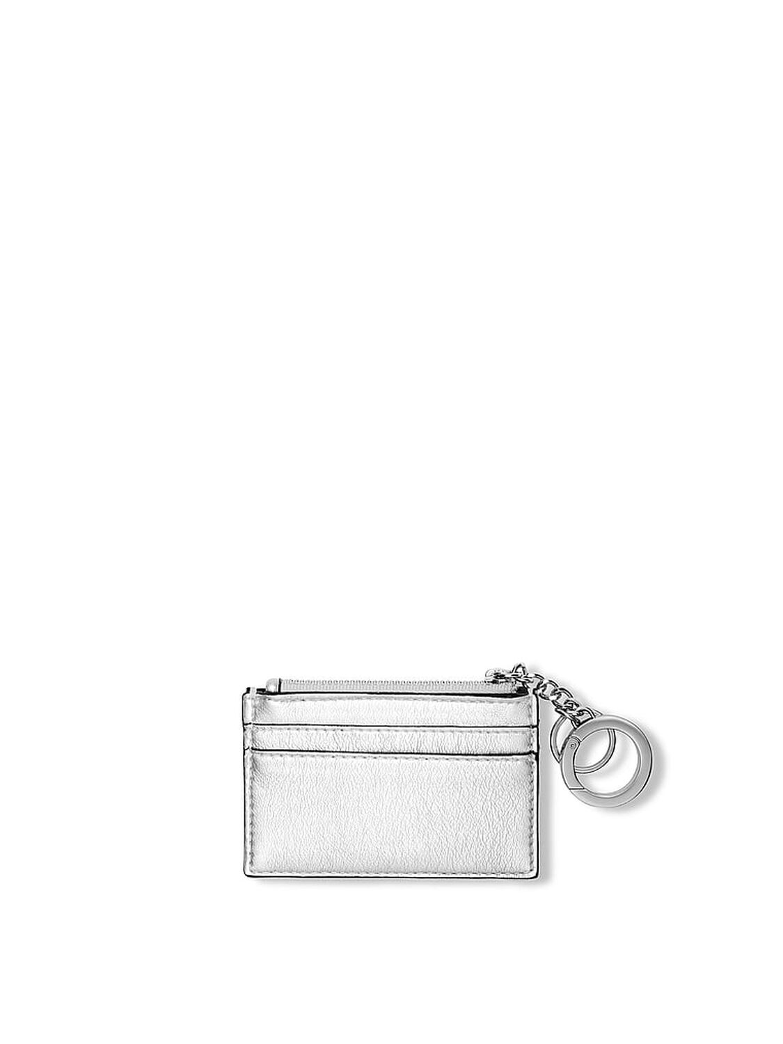 vs Victoria's Secret Card Holder Keychain Silver Metallic 2 of 3 