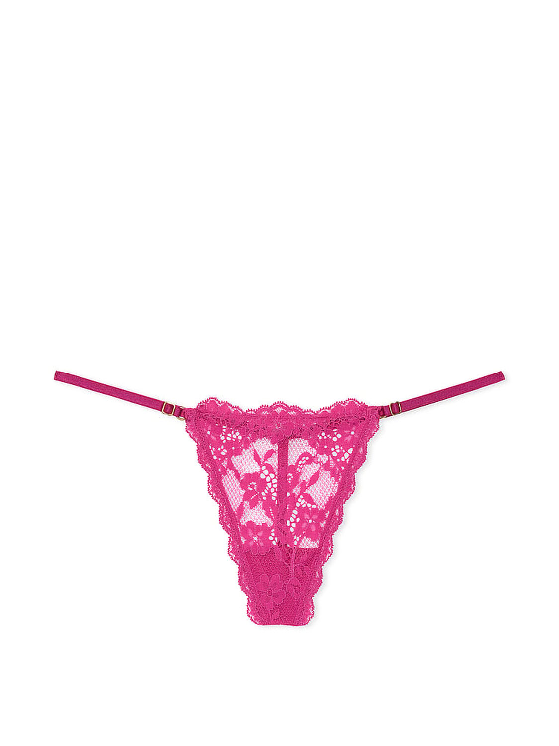 vs Dream Angels Lace Adjustable V-String Panty Luscious Rose 3 of 4 