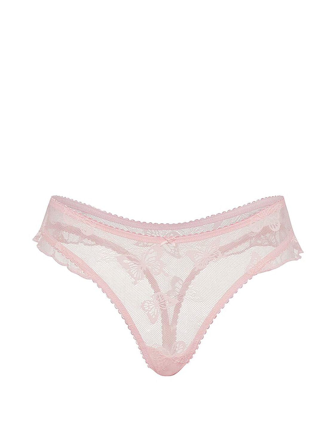 vs The Lacie Butterfly Mesh Flutter Thong Panty Angel Pink 3 of 3 