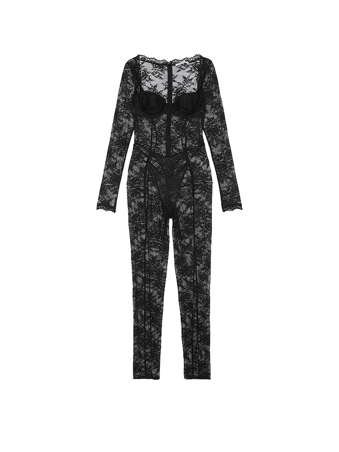 vs Very Sexy Rose Lace Balconette Catsuit 3 of 3 