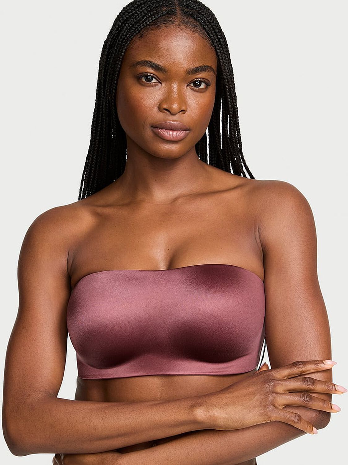 vs Invisible By Victoria&rsquo;s Secret Push-Up Wireless Bandeau Strapless Bra Morning Rose 1 of 4 