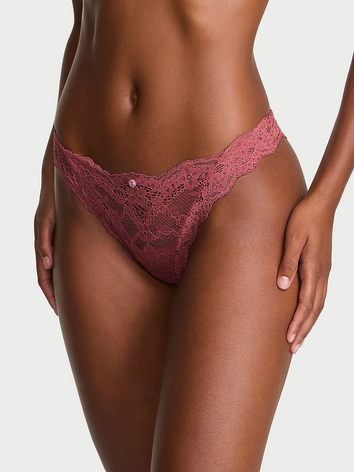 vs Dream Angels Lace Thong Panty Seductive Rose 4 of 4 