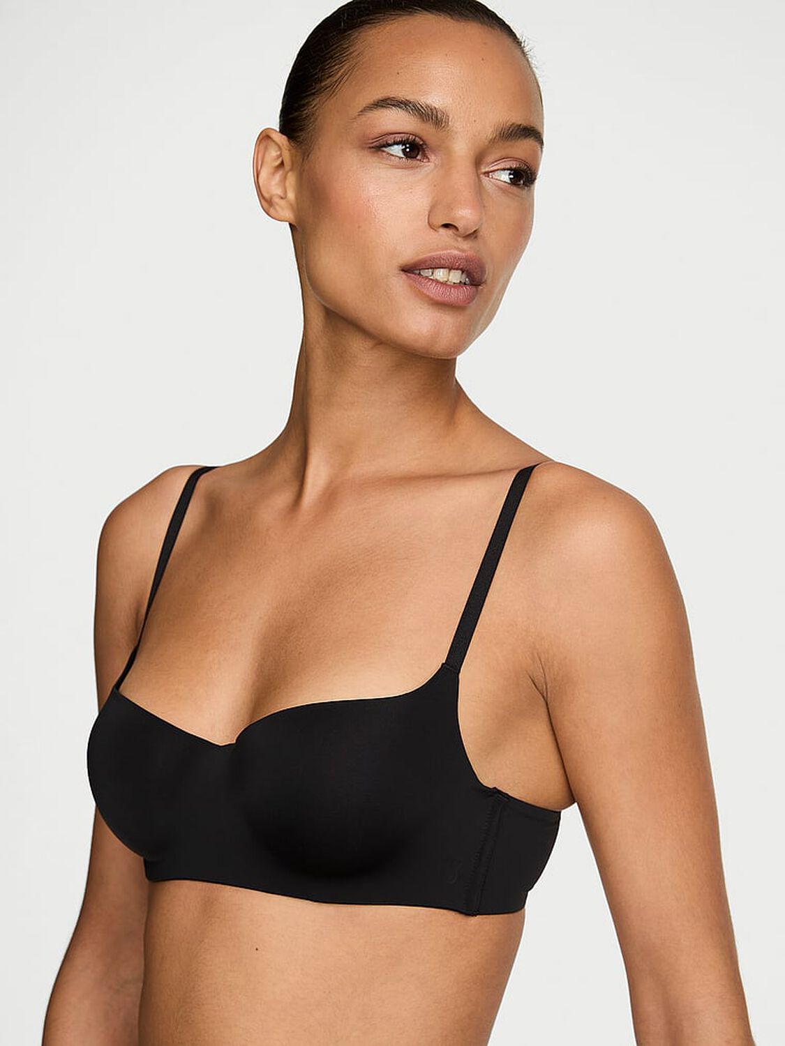 vs The T-Shirt Smooth Lightly Lined Balconette Bra Black 1 of 3 