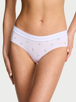 Logo Cotton Embroidered Hiphugger Panty