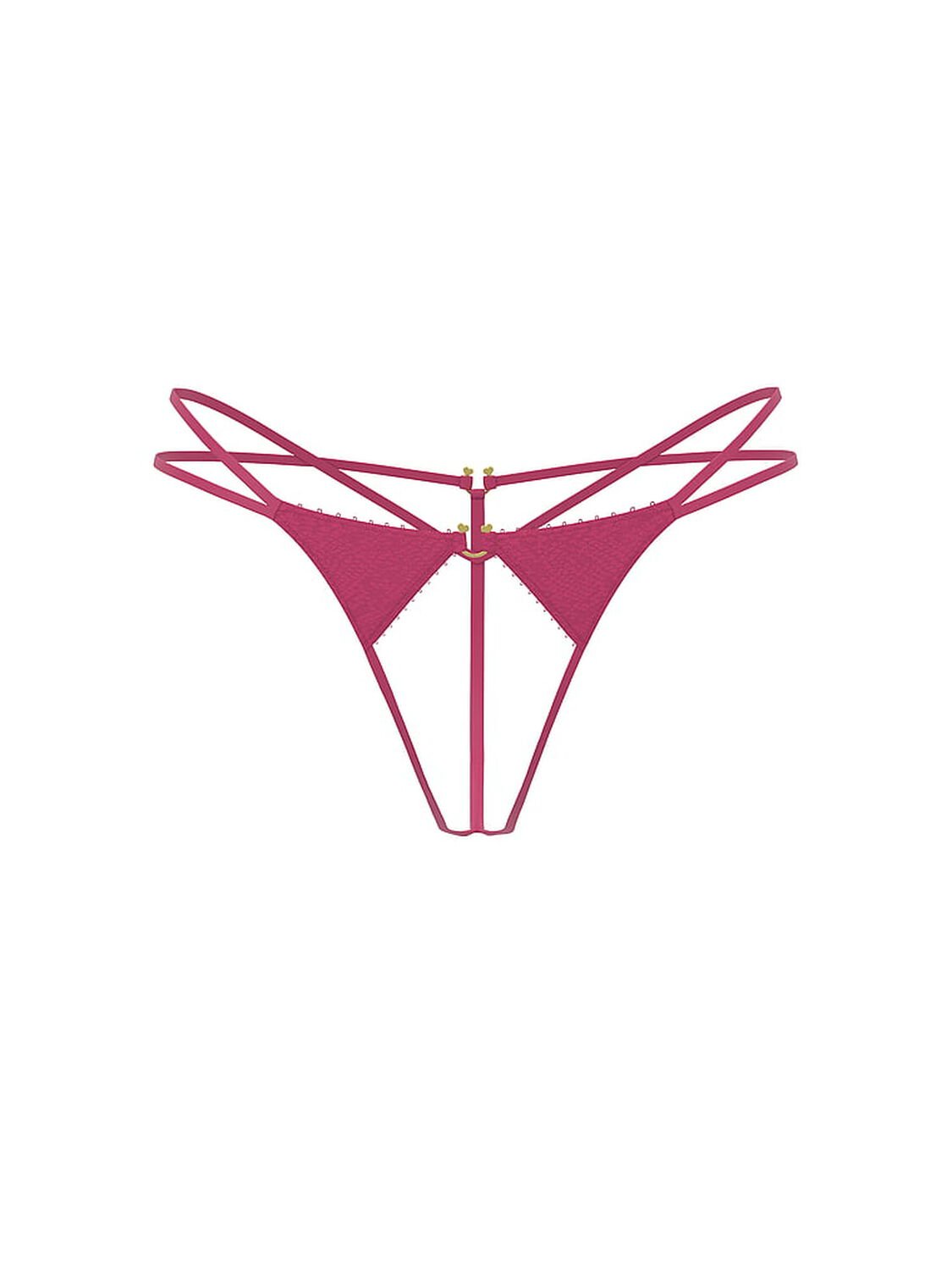 vs Very Sexy Strappy Ring Hardware Crotchless V-String Panty Peony 3 of 3 