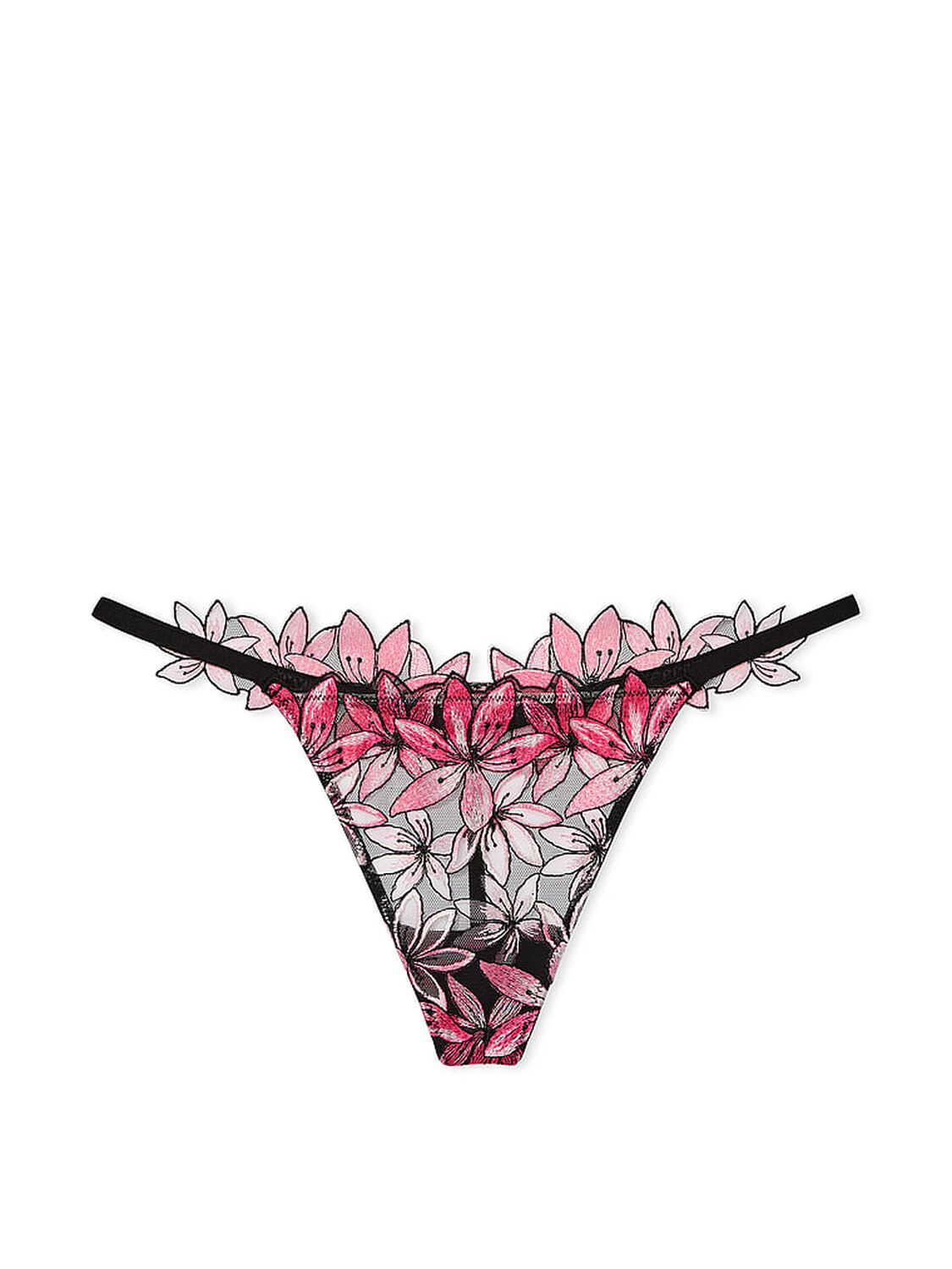 vs Very Sexy Ziggy Glam Floral Embroidery Thong Panty 3 of 4 