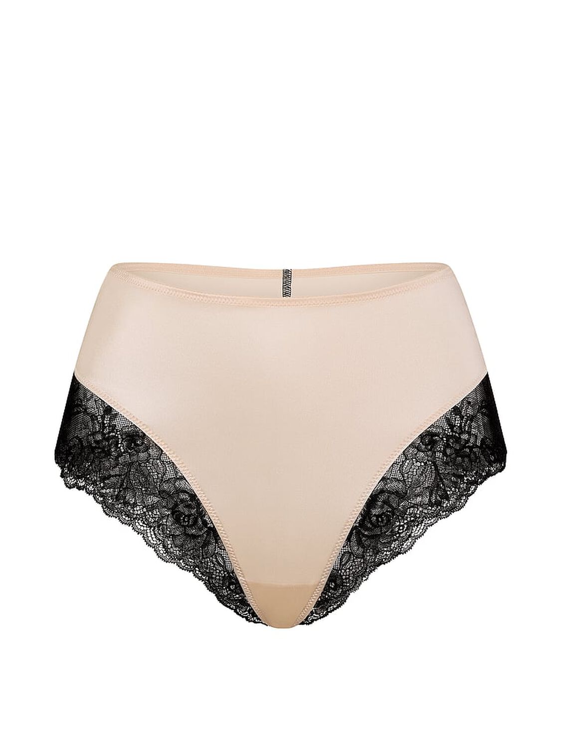 vs Very Sexy Smooth Lace-Trim High-Waist Brief Panty Marzipan 3 of 3 