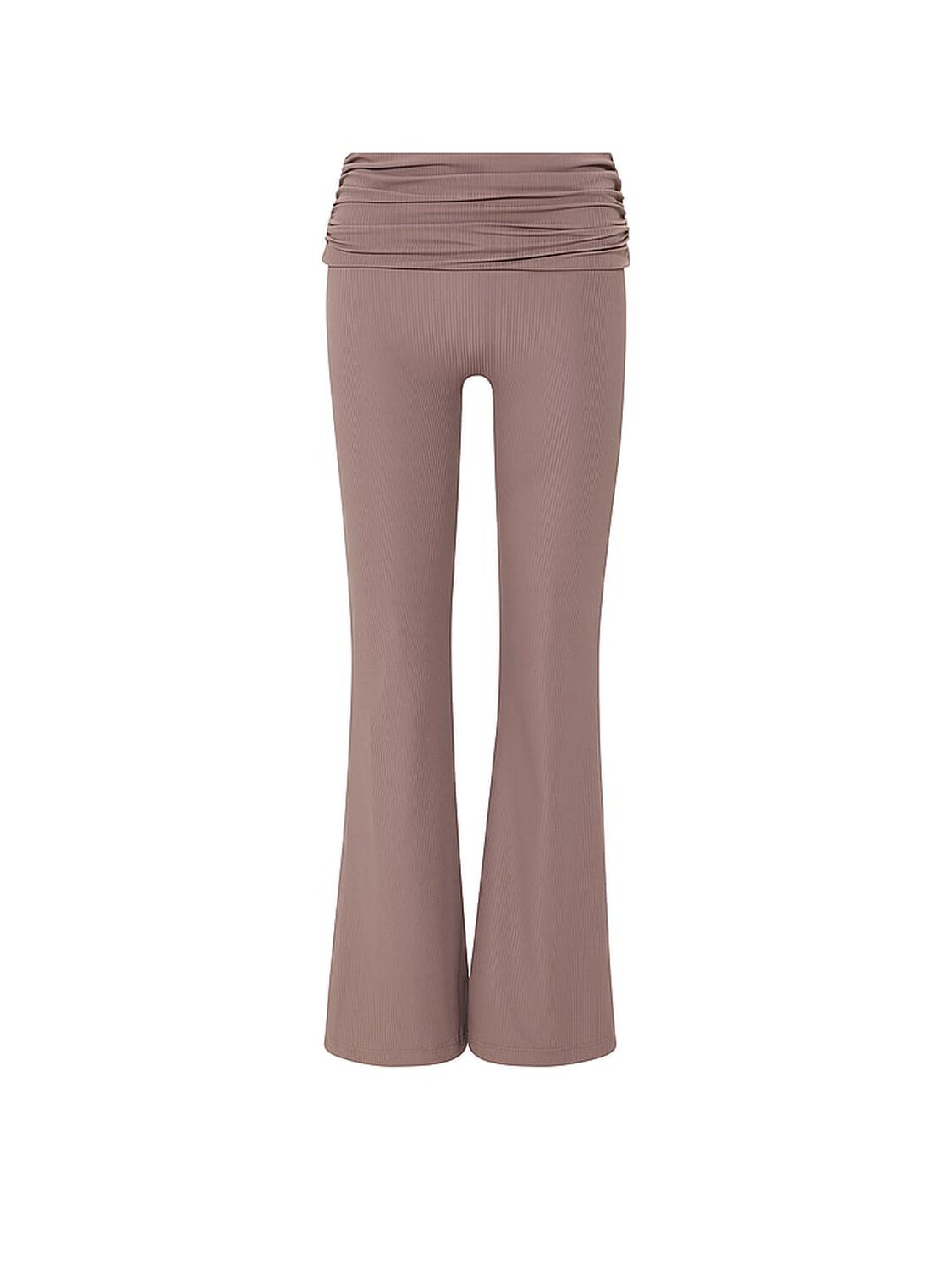 vs Vsx VSX Elevate&trade; Rib Ruched Foldover Flare Legging Cloudy Grey 3 of 3 