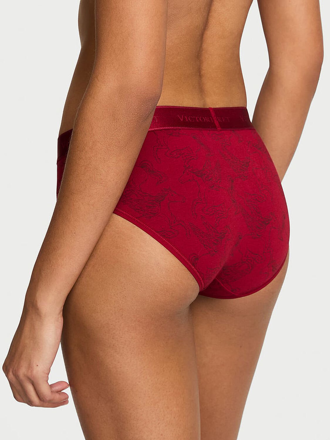 vs Cotton Logo Cotton Hiphugger Panty Red 2 of 3 