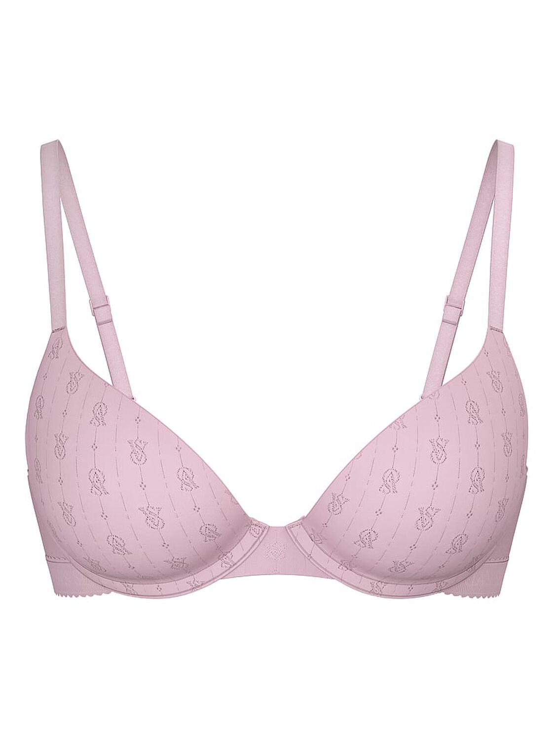 vs The T-Shirt Pointelle Logo Perfect Shape Push-Up Bra Violet Pearl 3 of 3 