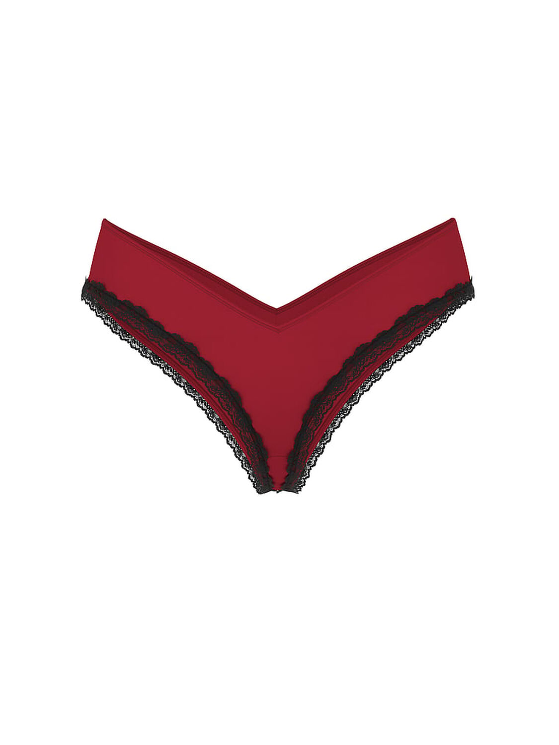 vs Very Sexy Lace-Trim High-Leg Cheeky Panty Sangria Red 3 of 3 