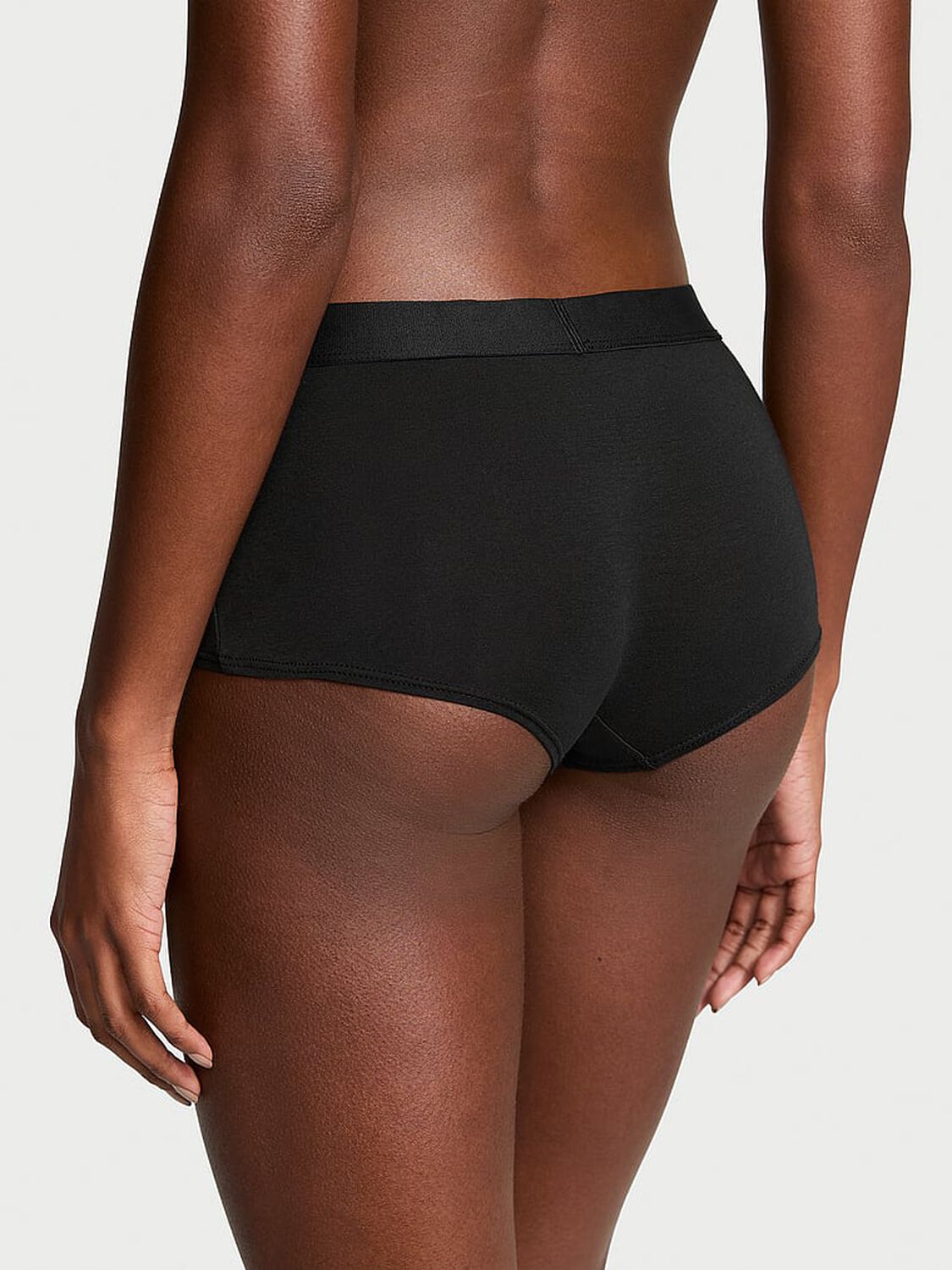 vs Cotton Logo Cotton Shine Patch Shortie Panty Black 2 of 4 