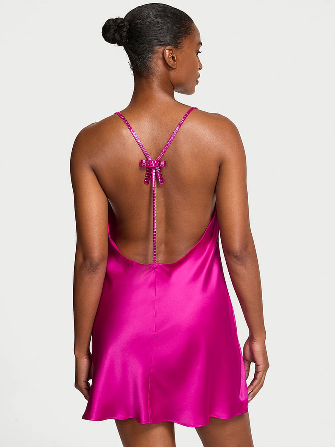 vs Very Sexy Crystal Bow Satin Mini Slip Berrylicious 2 of 2 