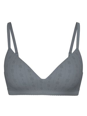 Pointelle Logo Lightly Lined Wireless Bra