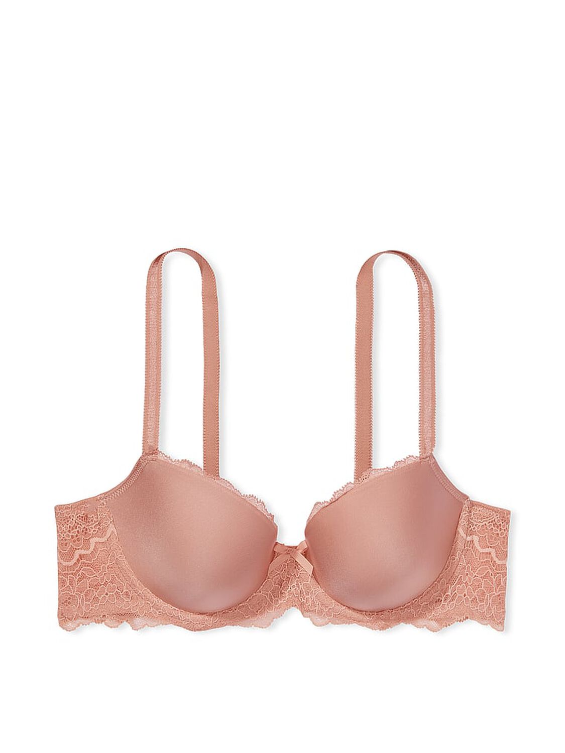 vs Dream Angels Smooth & Lace Lightly Lined Demi Bra Macaron 3 of 3 