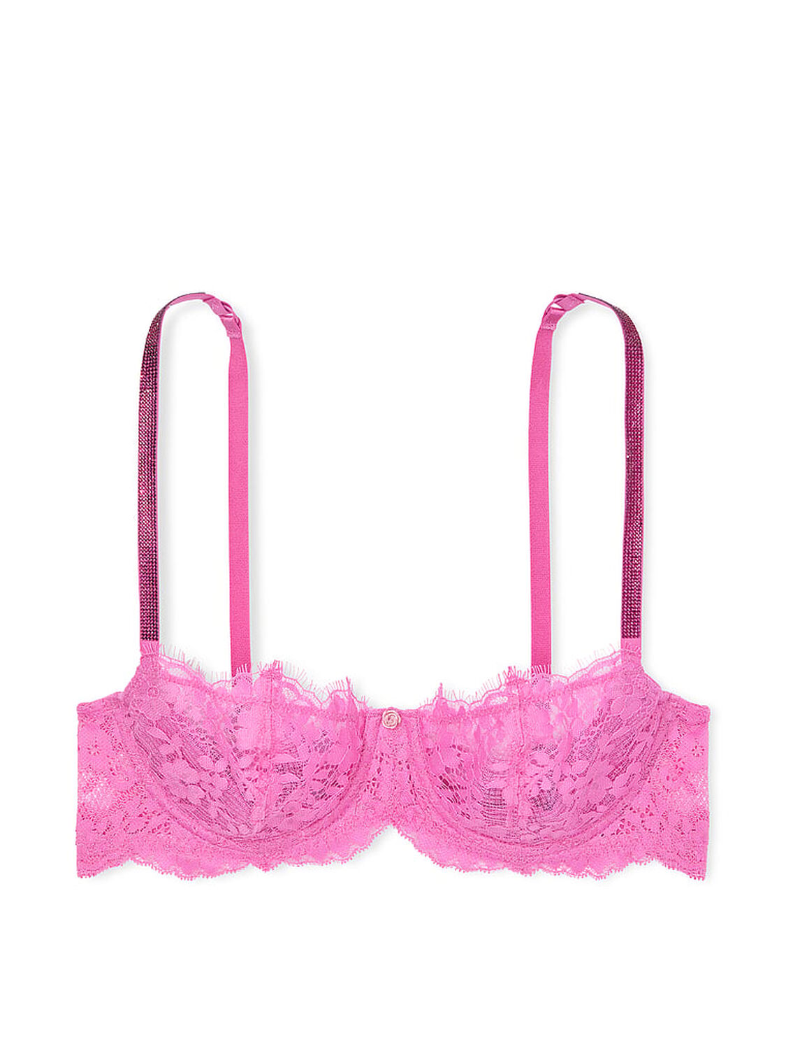 vs Dream Angels Wicked Twinkle Strap Unlined Lace Balconette Bra 3 of 4 