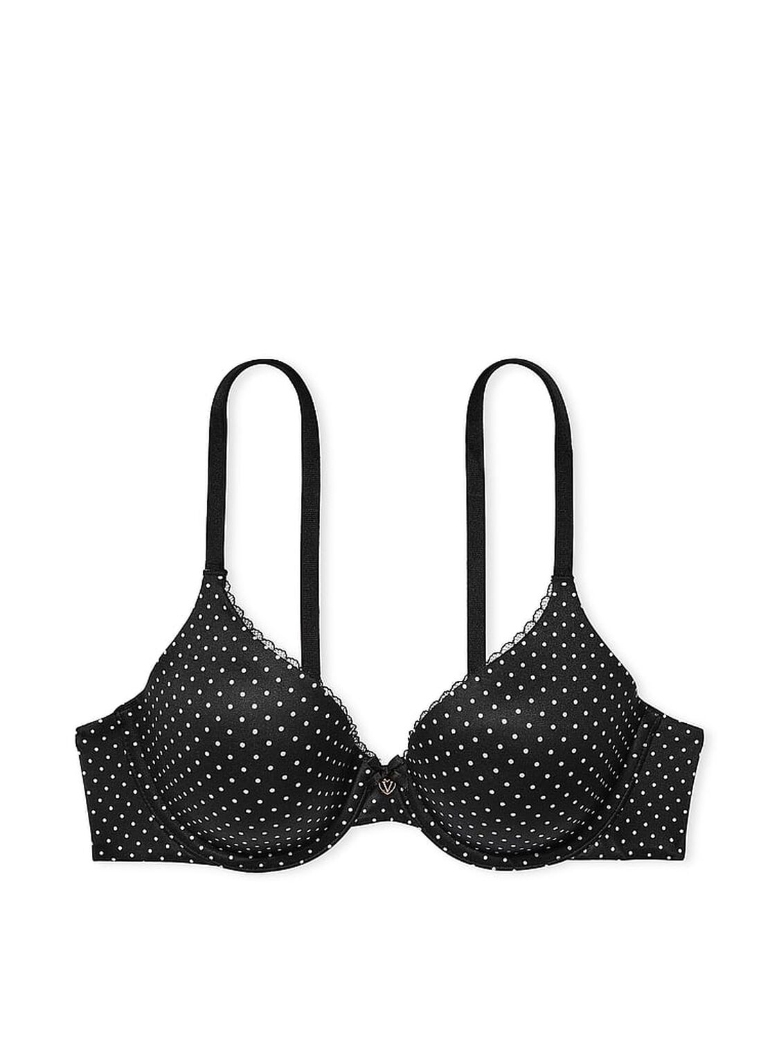vs Body By Victoria Lightly Lined Full-Coverage Smooth Bra Black Dot Print 3 of 3 