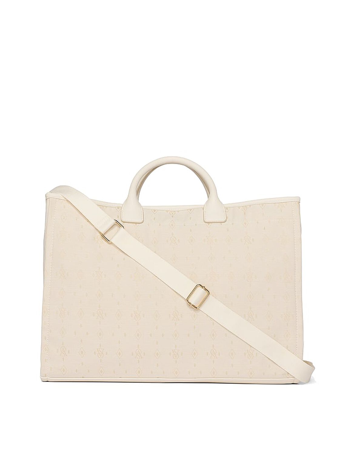 vs Victoria's Secret Handle Tote Bag White Foyard 2 of 3 