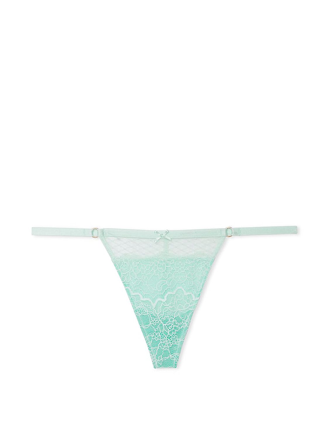 vs Dream Angels Lace & Mesh V-String Panty Crystal Water 3 of 4 