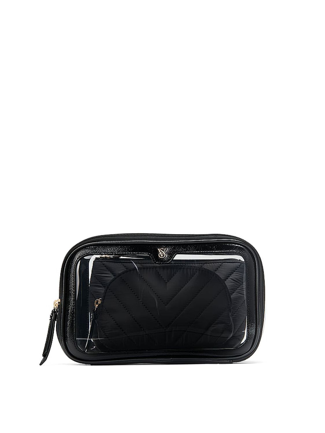 vs Accessories 3-Piece Makeup Bag Black Vquilt 1 of 3 