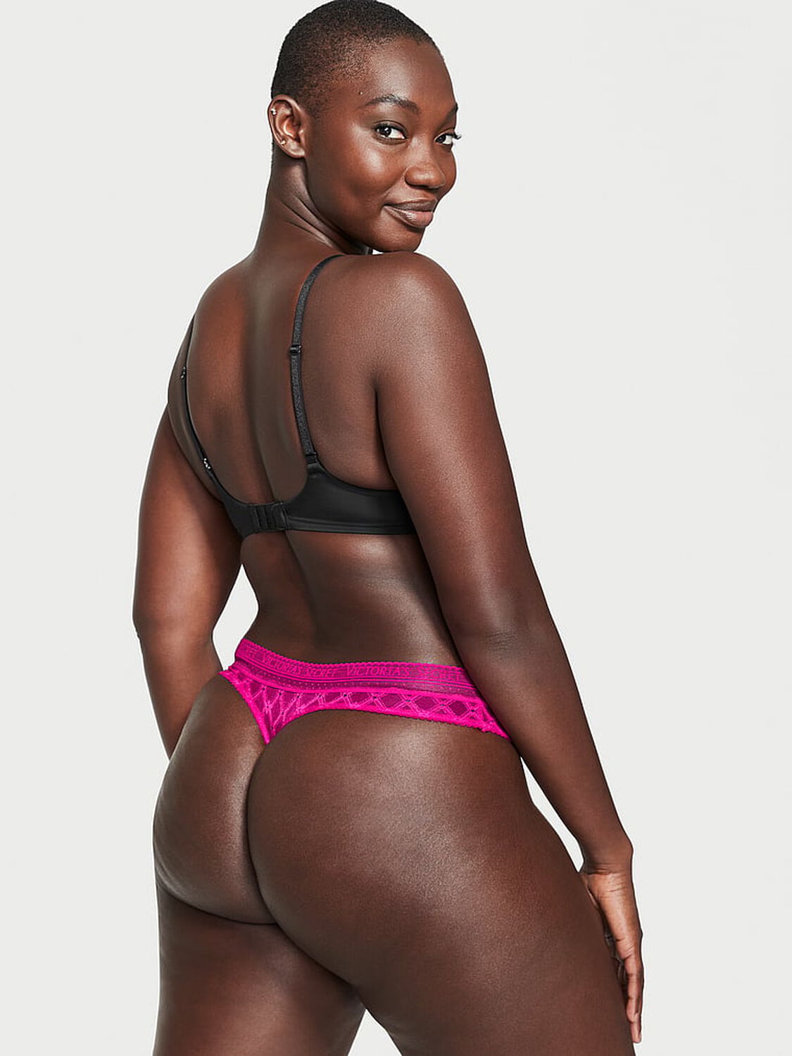 vs Victoria's Secret Logo Thong Panty 2 of 3 